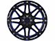 Impact Wheels 806 Gloss Black and Blue Milled 6-Lug Wheel; 20x10; -12mm Offset (04-08 F-150)
