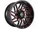 Impact Wheels 808 Gloss Black and Red Milled 6-Lug Wheel; 20x10; -12mm Offset (04-08 F-150)