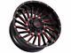 Impact Wheels 812 Gloss Black and Red Milled 6-Lug Wheel; 20x10; -12mm Offset (04-08 F-150)