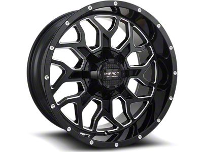 Impact Wheels 813 Gloss Black Milled 6-Lug Wheel; 20x12; -44mm Offset (04-08 F-150)