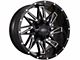 Impact Wheels 814 Gloss Black Milled 6-Lug Wheel; 18x9; -12mm Offset (04-08 F-150)