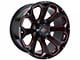 Impact Wheels 817 Gloss Black and Red Milled 6-Lug Wheel; 20x10; -12mm Offset (04-08 F-150)