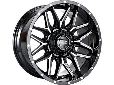 Impact Wheels 819 Gloss Black Milled 6-Lug Wheel; 17x9; -12mm Offset (04-08 F-150)