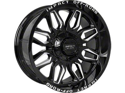 Impact Wheels 827 Gloss Black Milled 6-Lug Wheel; 20x10; -12mm Offset (04-08 F-150)