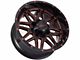 Impact Wheels 806 Gloss Black and Red Milled 6-Lug Wheel; 20x10; -12mm Offset (07-13 Sierra 1500)
