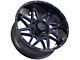 Impact Wheels 807 Gloss Black and Blue Milled 6-Lug Wheel; 20x10; -12mm Offset (07-13 Sierra 1500)