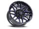 Impact Wheels 819 Gloss Black and Blue Milled 6-Lug Wheel; 18x9; -12mm Offset (07-13 Sierra 1500)