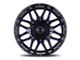 Impact Wheels 819 Gloss Black and Blue Milled 6-Lug Wheel; 18x9; -12mm Offset (07-13 Sierra 1500)