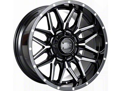 Impact Wheels 819 Gloss Black Milled 6-Lug Wheel; 18x9; -12mm Offset (07-13 Sierra 1500)