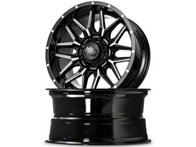 Impact Wheels 819 Gloss Black Milled 6-Lug Wheel; 20x10; -12mm Offset (07-13 Sierra 1500)