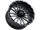 Impact Wheels 833 Gloss Black Milled 6-Lug Wheel; 17x9; -12mm Offset (07-13 Sierra 1500)