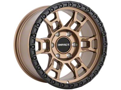 Impact Wheels 8812 Bronze with Black Ring 6-Lug Wheel; 17x9; 0mm Offset (07-13 Sierra 1500)