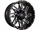 Impact Wheels 814 Gloss Black Milled 6-Lug Wheel; 17x9; -12mm Offset (07-13 Silverado 1500)