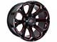 Impact Wheels 817 Gloss Black and Red Milled 6-Lug Wheel; 20x10; -12mm Offset (07-13 Silverado 1500)