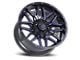 Impact Wheels 819 Gloss Black and Blue Milled 6-Lug Wheel; 18x9; -12mm Offset (07-13 Silverado 1500)