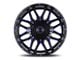 Impact Wheels 819 Gloss Black and Blue Milled 6-Lug Wheel; 18x9; -12mm Offset (07-13 Silverado 1500)