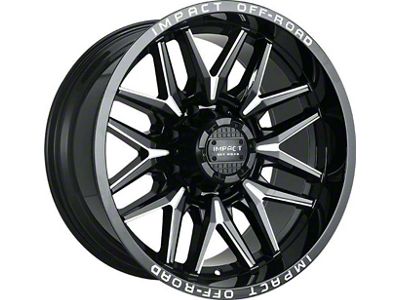 Impact Wheels 819 Gloss Black Milled 8-Lug Wheel; 20x10; -19mm Offset (11-14 Silverado 2500 HD)