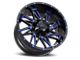 Impact Wheels 814 Gloss Black and Blue Milled 6-Lug Wheel; 17x9; 0mm Offset (07-14 Tahoe)