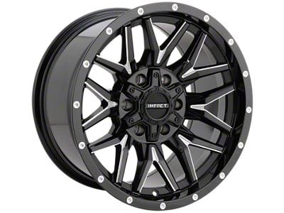 Impact Wheels 819 Gloss Black Milled 6-Lug Wheel; 17x9; 0mm Offset (07-14 Tahoe)