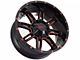 Impact Wheels 805 Gloss Black and Red Milled 6-Lug Wheel; 20x10; -12mm Offset (07-14 Yukon)