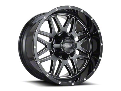 Impact Wheels 806 Gloss Black Milled 6-Lug Wheel; 22x12; -44mm Offset (07-14 Yukon)