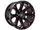 Impact Wheels 817 Gloss Black and Red Milled 6-Lug Wheel; 20x10; -12mm Offset (07-14 Yukon)