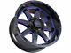 Impact Wheels 804 Gloss Black and Blue Milled 6-Lug Wheel; 20x10; -12mm Offset (09-14 F-150)