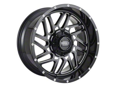 Impact Wheels 808 Gloss Black Milled 6-Lug Wheel; 20x10; -12mm Offset (09-14 F-150)