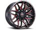 Impact Wheels 819 Gloss Black and Red Milled 6-Lug Wheel; 17x9; 0mm Offset (09-14 F-150)