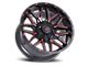 Impact Wheels 819 Gloss Black and Red Milled 6-Lug Wheel; 17x9; 0mm Offset (09-14 F-150)