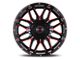 Impact Wheels 819 Gloss Black and Red Milled 6-Lug Wheel; 17x9; 0mm Offset (09-14 F-150)