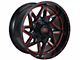 Impact Wheels 821 Gloss Black and Red Milled 6-Lug Wheel; 20x10; -12mm Offset (09-14 F-150)