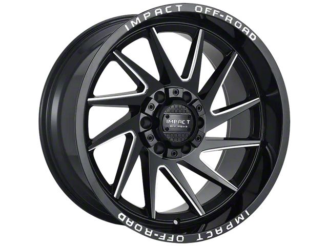 Impact Wheels 824 Gloss Black Milled 6-Lug Wheel; 20x10; -12mm Offset (09-14 F-150)