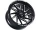 Impact Wheels 824 Gloss Black Milled 6-Lug Wheel; 20x10; -12mm Offset (09-14 F-150)