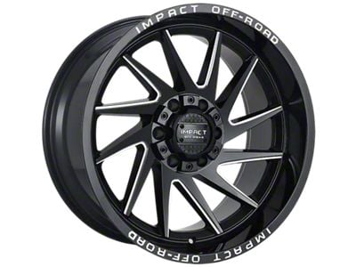 Impact Wheels 824 Gloss Black Milled 6-Lug Wheel; 22x12; -44mm Offset (09-14 F-150)