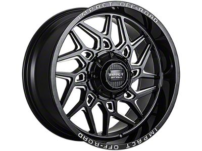 Impact Wheels 829 Gloss Black Milled 8-Lug Wheel; 20x10; -19mm Offset (11-16 F-250 Super Duty)