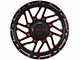 Impact Wheels 808 Gloss Black and Red Milled 8-Lug Wheel; 22x12; -44mm Offset (11-16 F-350 Super Duty SRW)