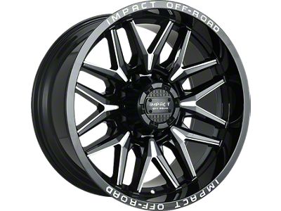 Impact Wheels 819 Gloss Black Milled 8-Lug Wheel; 20x10; -19mm Offset (11-16 F-350 Super Duty SRW)