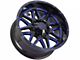 Impact Wheels 806 Gloss Black and Blue Milled 6-Lug Wheel; 20x10; -12mm Offset (14-18 Sierra 1500)