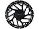 Impact Wheels 823 Gloss Black Milled 6-Lug Wheel; 20x10; -12mm Offset (14-18 Sierra 1500)