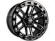 Impact Wheels 906 Gloss Black Milled 6-Lug Wheel; 20x10; -12mm Offset (14-18 Sierra 1500)