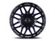 Impact Wheels 819 Gloss Black and Blue Milled 6-Lug Wheel; 18x9; 0mm Offset (14-18 Silverado 1500)
