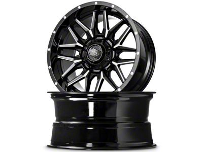Impact Wheels 819 Gloss Black Milled 6-Lug Wheel; 20x10; -12mm Offset (14-18 Silverado 1500)