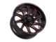 Impact Wheels 825 Gloss Black and Red Milled 6-Lug Wheel; 20x10; -12mm Offset (14-18 Silverado 1500)