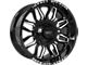 Impact Wheels 827 Gloss Black Milled 6-Lug Wheel; 20x10; -12mm Offset (14-18 Silverado 1500)