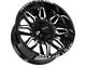 Impact Wheels 827 Gloss Black Milled 6-Lug Wheel; 20x10; -12mm Offset (14-18 Silverado 1500)