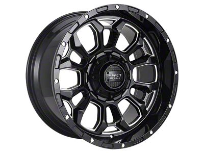 Impact Wheels 901 Gloss Black Milled 6-Lug Wheel; 20x10; -12mm Offset (14-18 Silverado 1500)
