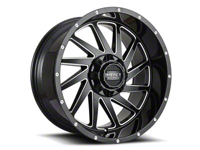 Impact Wheels 811 Gloss Black Milled 6-Lug Wheel; 20x10; -12mm Offset (15-20 F-150)