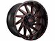 Impact Wheels 811 Gloss Black and Red Milled 6-Lug Wheel; 20x10; -12mm Offset (15-20 F-150)