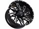 Impact Wheels 814 Gloss Black Milled 6-Lug Wheel; 18x9; -12mm Offset (15-20 F-150)